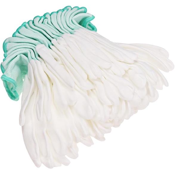 12 Pairs Anti-Static Work Gloves White Nylon Gardening Gloves for Cutting Slicing Carving Safety Gloves