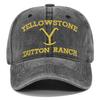 New Summer Yellowstone Dutton Ranch Hat Cross Ponytail Baseball Cap Distressed Outdoor Embroidery Sunscreen Hat Solid Color Plain Color Cap