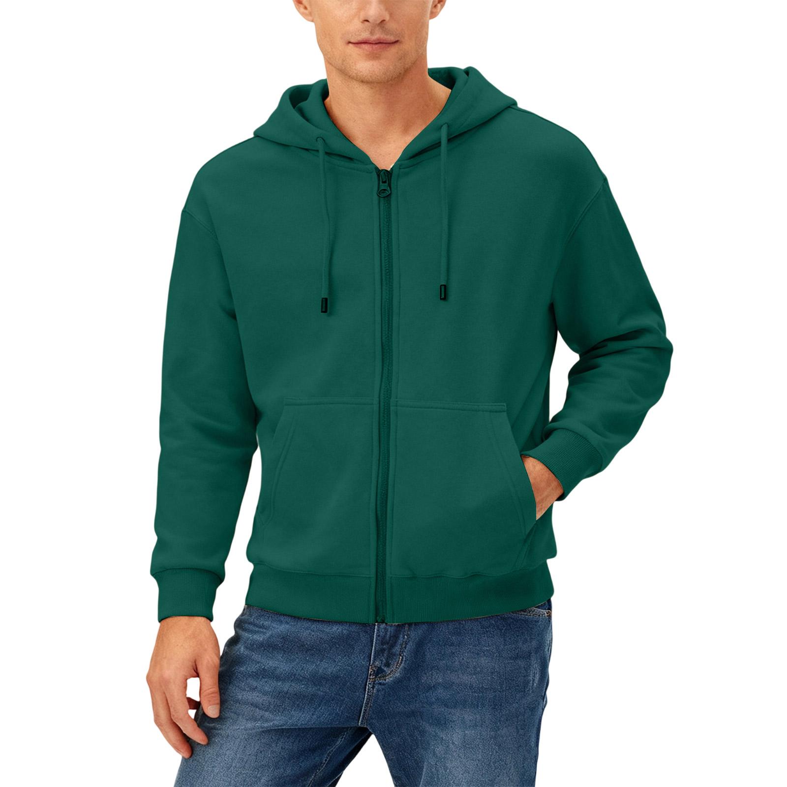 

Мужской Повседневный Вейверг На Молнии С Капюшоном Толстовка Пальто M