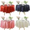 Round Satin Tablecloth Luxury Wedding Decor Christmas Birthday Baby Shower Home Party Tablecloth Overlays Coffee Table Cover
