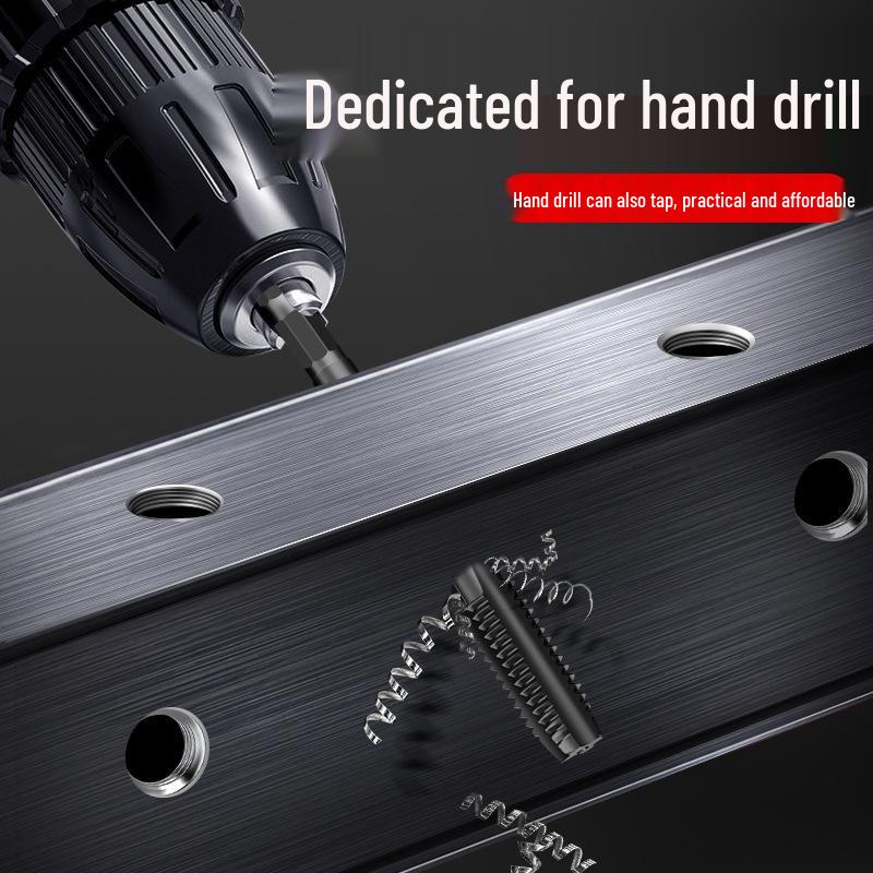 Hex Shank Machine-Compatible Hand Drill Tap & Reamer Set with Straight Flute Bits (M3-M12)