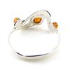 Silver Ring 'Inspiration' Silver Amber (rhodium) - 20x10 Mm