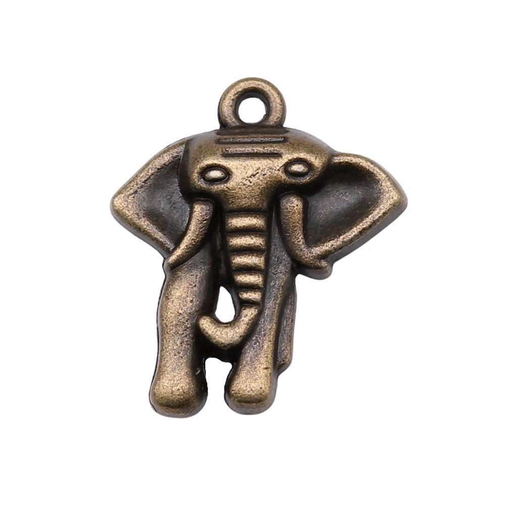 Antique Style Elephant Charms Metal Animal Pendants For DIY Jewelry Keychain Bag Accessories