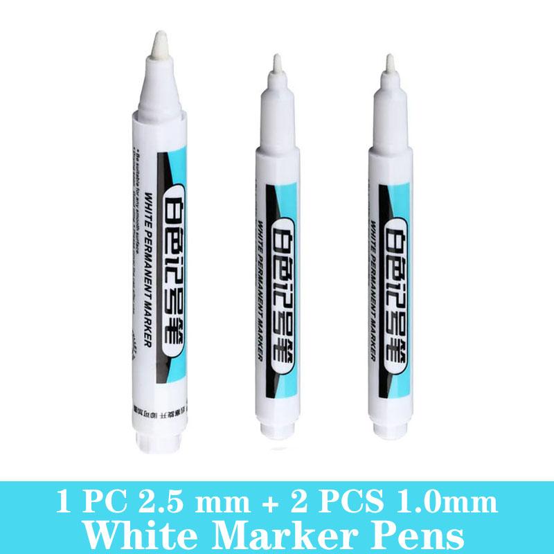 3/5 PCS White Permanent Paint Marker Set for Wood Rock Plastic Leather Glass Stone Metal Canvas Art Supplies Painting Supplies