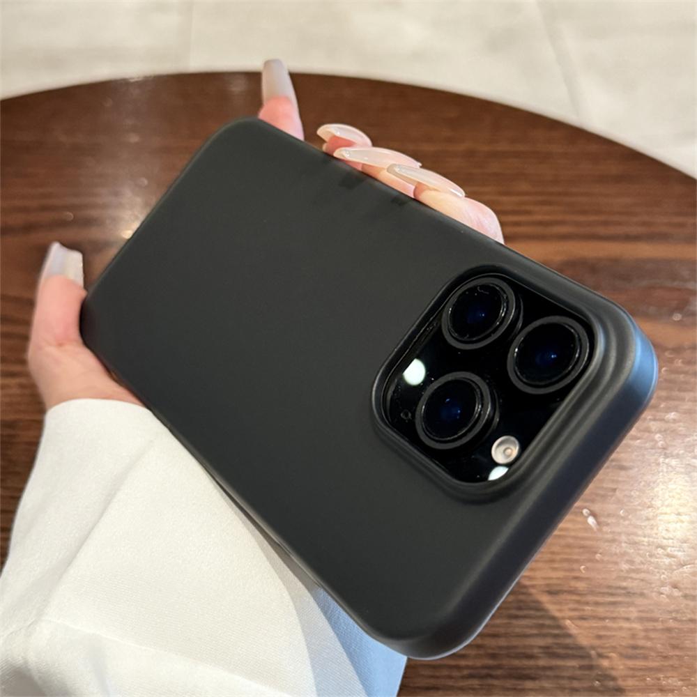 

Мягкий матовый прозрачный чехол для iPhone 16 15 14 Pro Max Plus 13 12 11 XR XS XsMax 8 противоударный силиконовый бампер For iPhone 13 чёрный