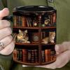 Cup, Ceramic Mug, Creative Trend, Bookcase, Water Cup, Light Luxury, High-end Feeling, Mug with Handle, High-value Coffee Cup