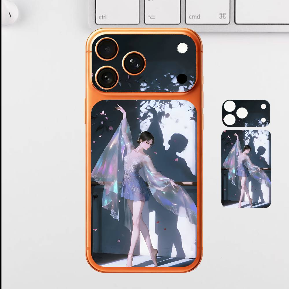 Танцующая Девушка Для iPhone 17 Pro Max Полная Задняя Крышка Наклейка Обёртка Плёнка Задняя Защитная Наклейка Плёнка iPhone17pro