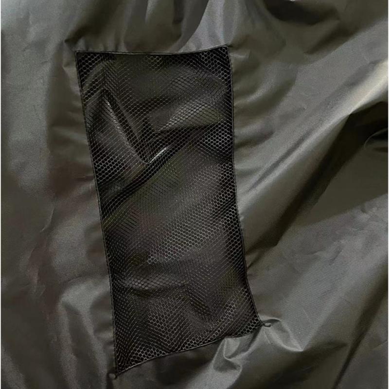 Easy Installation Leaves Collector Bag Equipped with Bottom Zippers for Quick Emptying Drawstring Closures for Riding Mowers