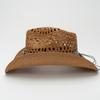 Hot-selling bull's head hat with straw hat, American retro straw woven western cowboy hat men's and women's summer beach hat