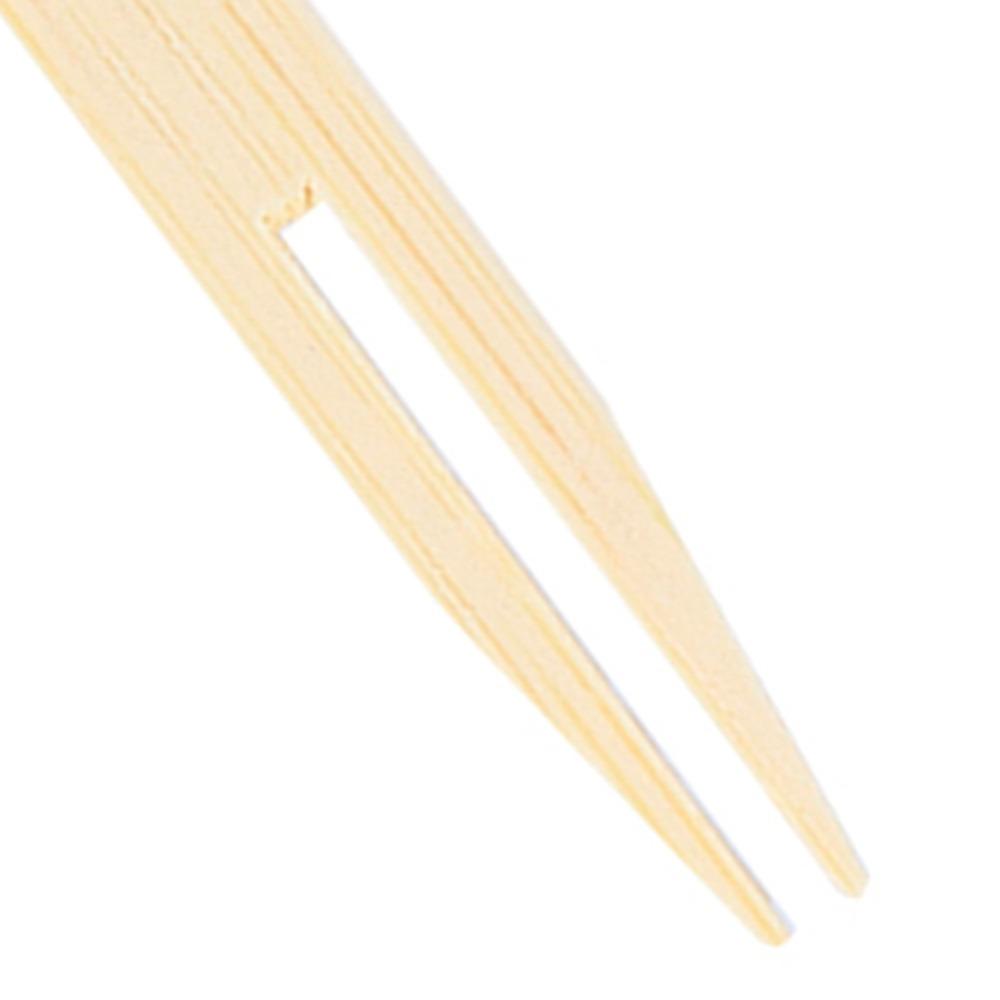800Pcs Bamboos Raw Dessert Pick Mini Two-prong Fork Snack Fork Fruit Skewer Outdoor Snack Eating