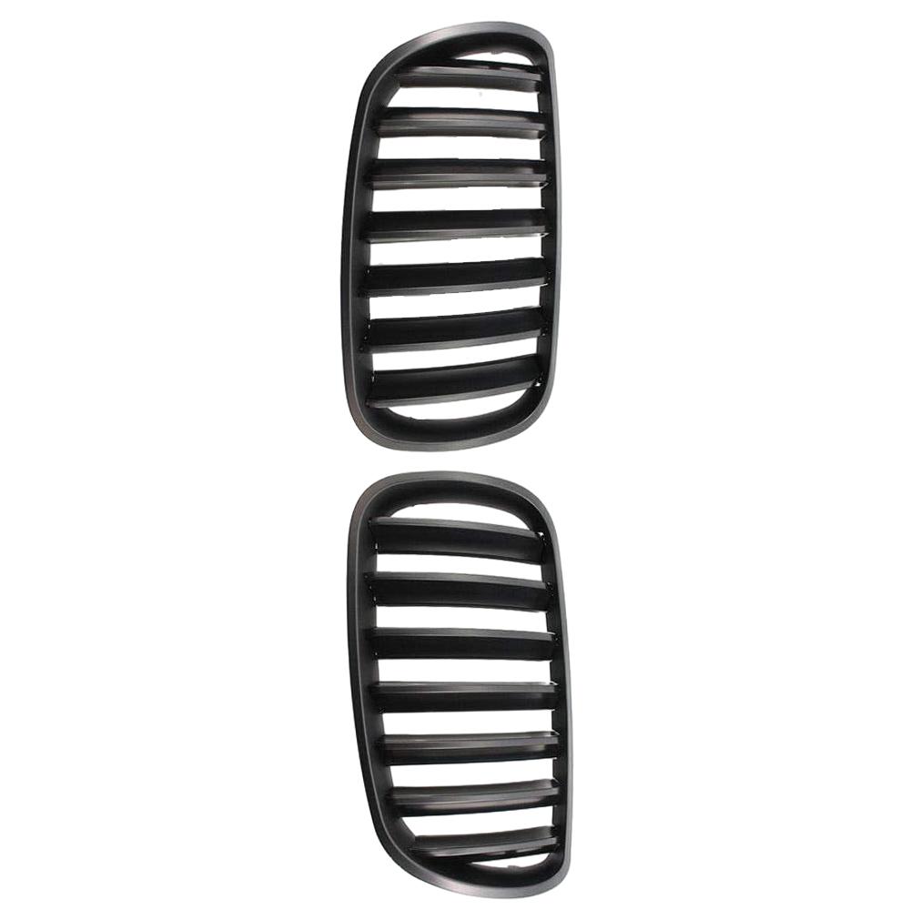 Front Bumper Grille for BMW X3 E83 2007 2008 2009 2010 Front Bumper Kidney Grille Grill Mesh Double Line 51113420087 Single Matte Black