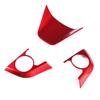 Bright Red Steering Wheel Trim 3pcs ABS For Toyota Camry 2018-2024