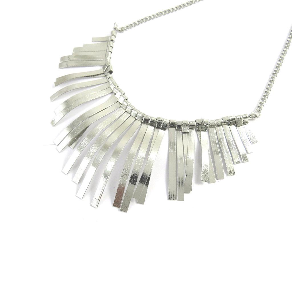 Les Trésors De Lily [M1950] - Silver 'Cléopatra' Designer Necklace
