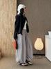 Xu Man Spring/Summer Paris Fashion Plaid Balloon Button Cuff Long Pants for Women