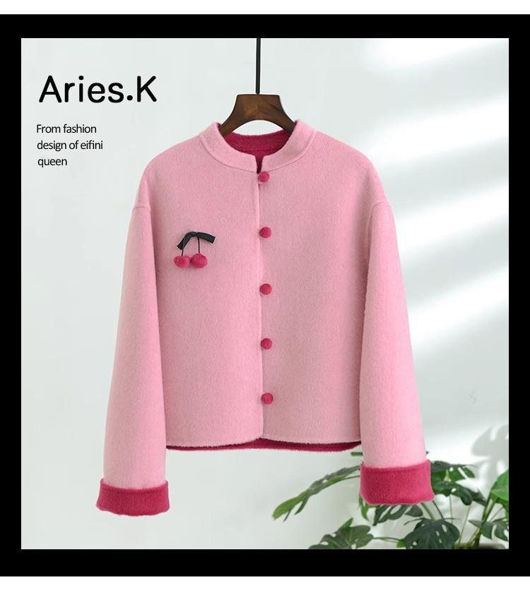 2025 Damen Kaschmir-Wendemantel - Kurz, hochwertiger chinesischer Stil mit zartem Wollmischgewebe