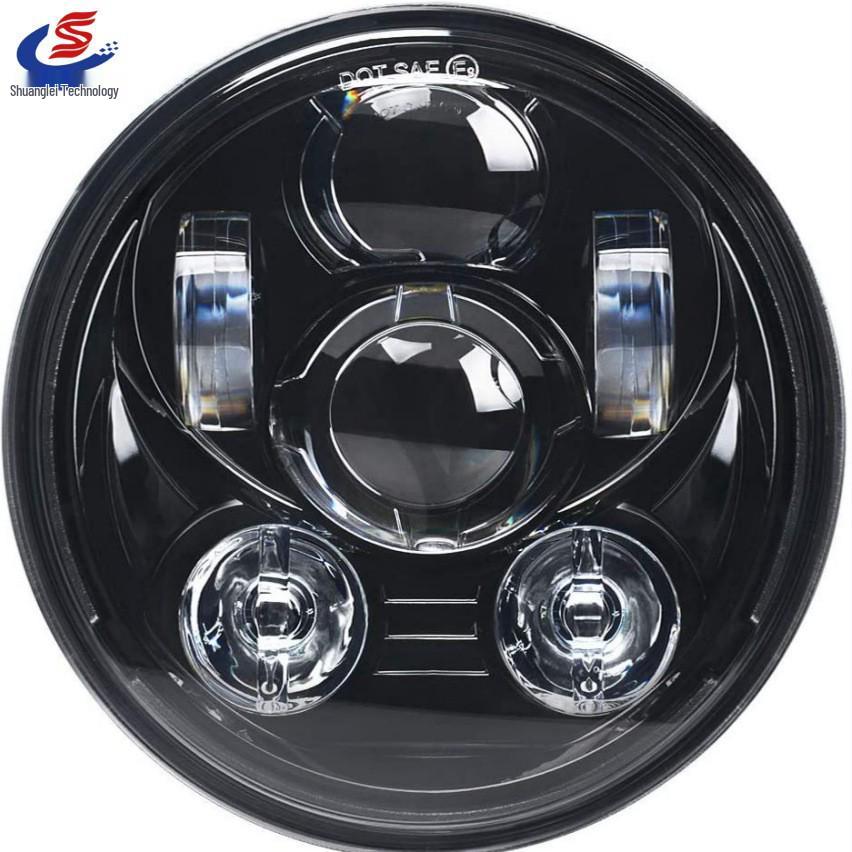 5.75 Inch LED Headlight for Harley x48, Dyna, 883R, 750, 1200, Benelli 250 Motorcycles & Scooters
