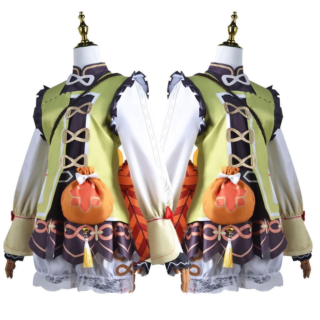 Genshin Impact Yaoyao Cosplay Costume Set Show Female Role Play Game Suit