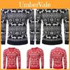 Elegant Retro Vintage Xmas Mens Christmas Sweater With Snowflake Knit Pattern