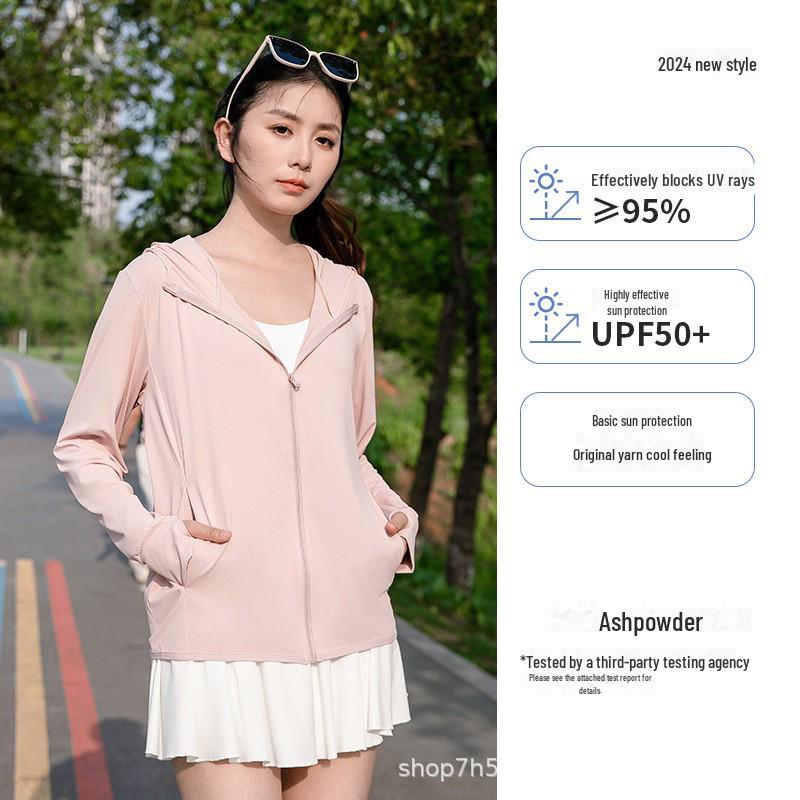 Qinlimei UPF50+ Hooded Sun Protection Ice Silk Jacket for Men & Women