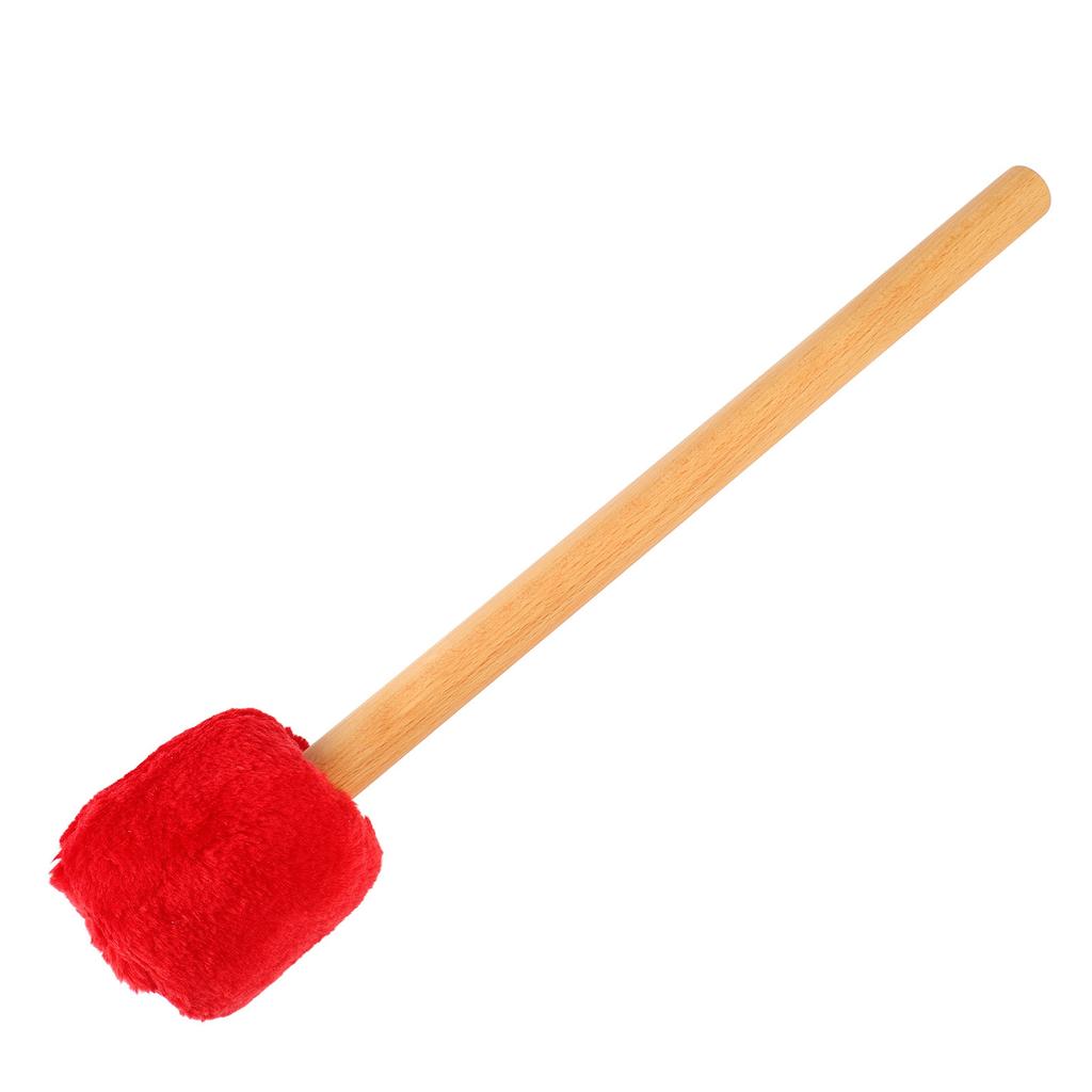 Drum Mallet Soft Felt Head Drumstick with Long Handle for Xylophone Timpani Beater Red