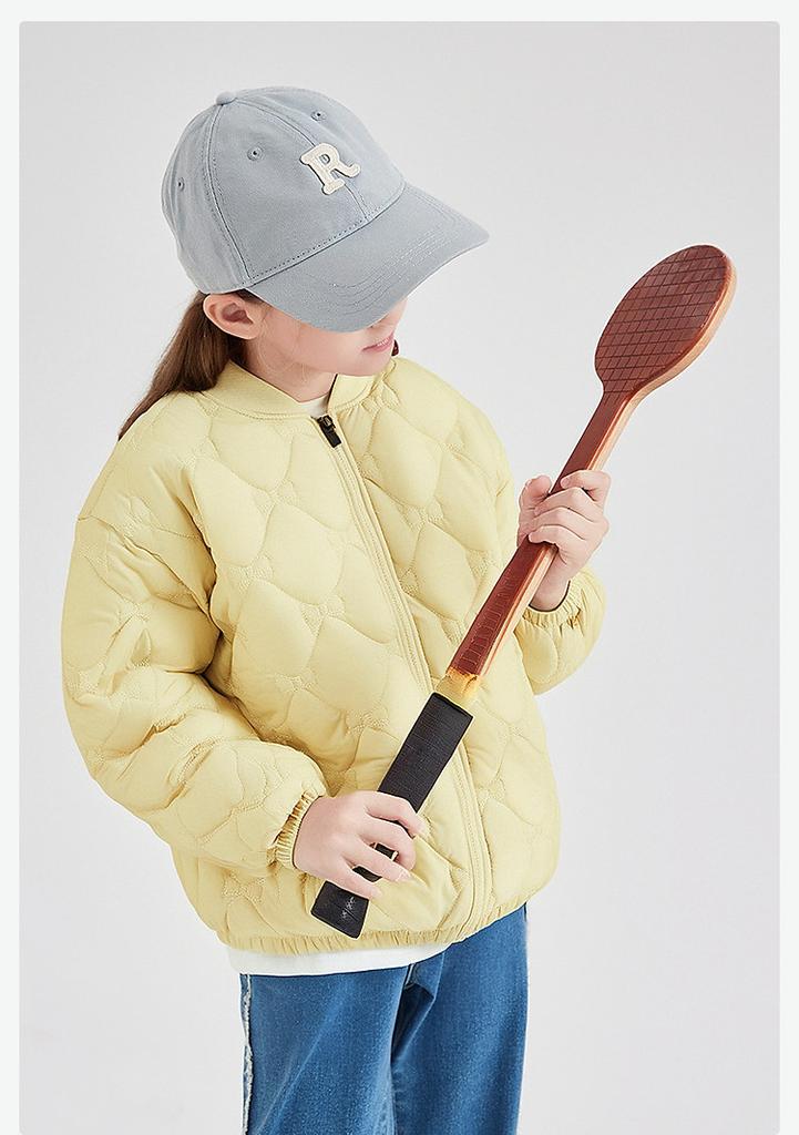 Vitality Bow Baseball Jacket - Girls' Winter Cotton Jacket