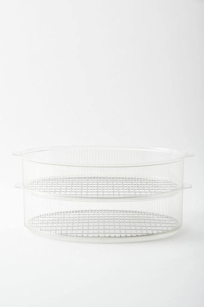 BRUNO Oval Hot Plate Steamer, Electric, 2-Tier, for Steamed Dishes, Meat Buns, and Chawanmushi (BOE053-STEAM)