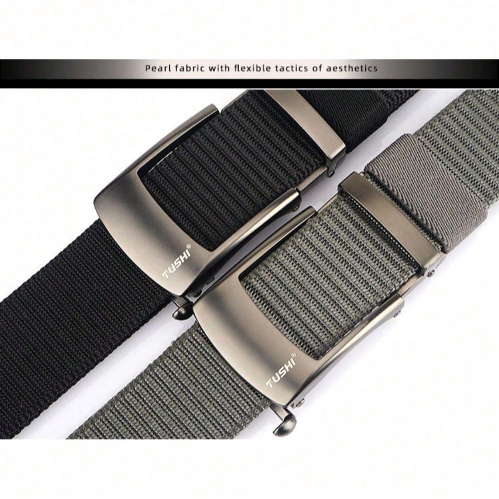 Toothless Automatic Buckle Belt Men's Casual Belt Breathable Versatile Jeans Belt