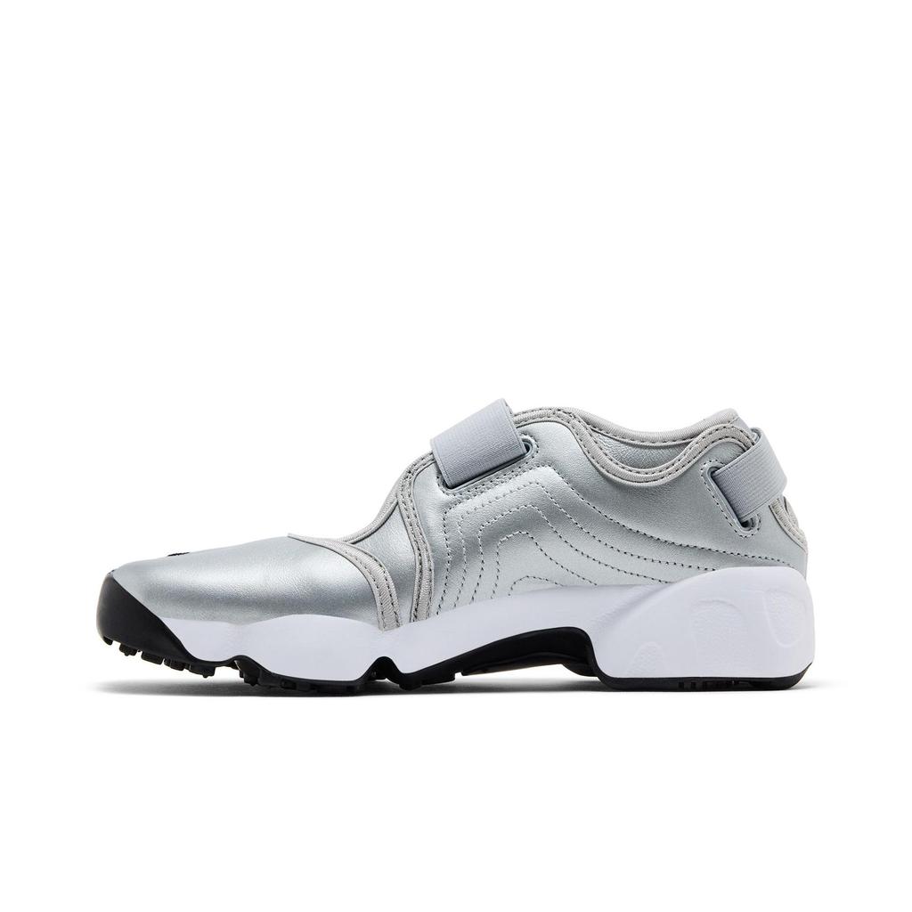 Nike Womens Air Rift Premium 'Metallic Silver Sail' (women's Sizes) Metallic Silver / Sail / Black Casual Shoes HM5737 003