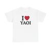 Men I Love Yaoi T-shirs BL Loose Prue Cotton Graphic Print TShirt for Men Women Round Neck Short Sleeved T-shirt Top