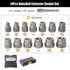 14Pcs with Solid Storage Case Impact Bolt & Nut Remover Set  for Damaged Rusted Rounded-Off Bolts