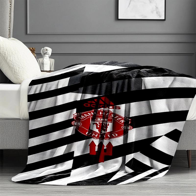 Manchester United F.C Print Blanket - Soft & Comfortable, for Bedroom, Travel, Sofa, Home Decoration - Birthday Christmas Gift for Friend