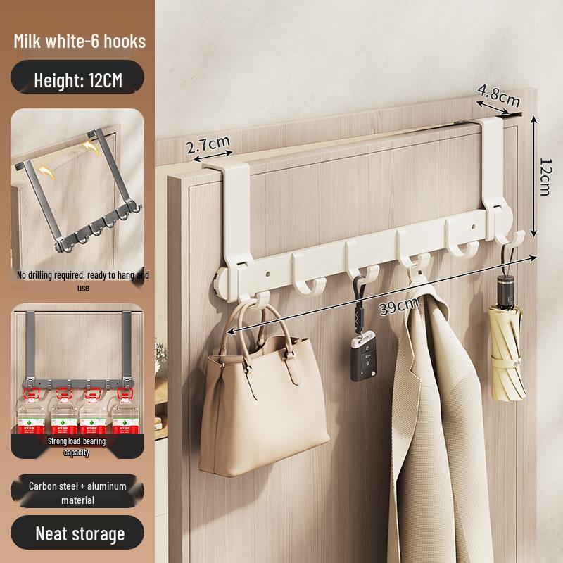 Silent Adhesive Wall-Mounted Clothes Hanger Hook for Bedroom Doors
