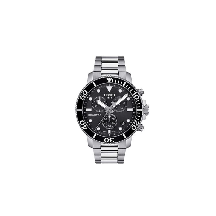 TISSOT Starfish Collection Quartz Movement Men's Watches Watch 45.5mm Black Dial T120.417.11.051.00
