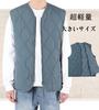 Kayiyasu Lightweight Down Padded Vest for Sizes Men's V-Neck Vest, Loungewear, Outerwear, Warmth, Unisex, Autumn/Winter, M-2XL (XL, Blue)