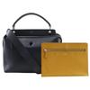 FENDI Dot com Handbag 2WAYShoulder Navy blue Calfskin Women Used