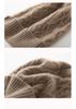 Women's 100% Pure Cashmere Knit Hat - Warm, Ear-Covering, Versatile Brim for Autumn/Winter