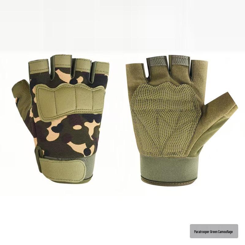 Tactical Full & Half Finger Non-Slip Gloves for Men & Women - All-Season Wear, Cycling, Sports, Fishing, Wear-Resistant & Protective XL