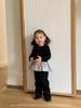 Jenny Kids' Patchwork Cardigan & Wide-Leg Pants Set - Autumn Fashion for Girls