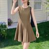 ZANZEA Abito estivo casual senza maniche con scollo rotondo da donna
