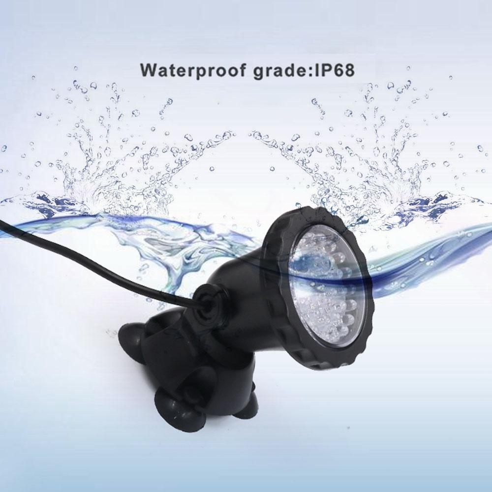 IP68 Wasserdichte Unterwasser-LED-Leuchten 12V RGB Mehrfarbig Aquarium-Licht Gartenbrunnen Teich Fischbecken Schwimmbecken Spot-Lampe