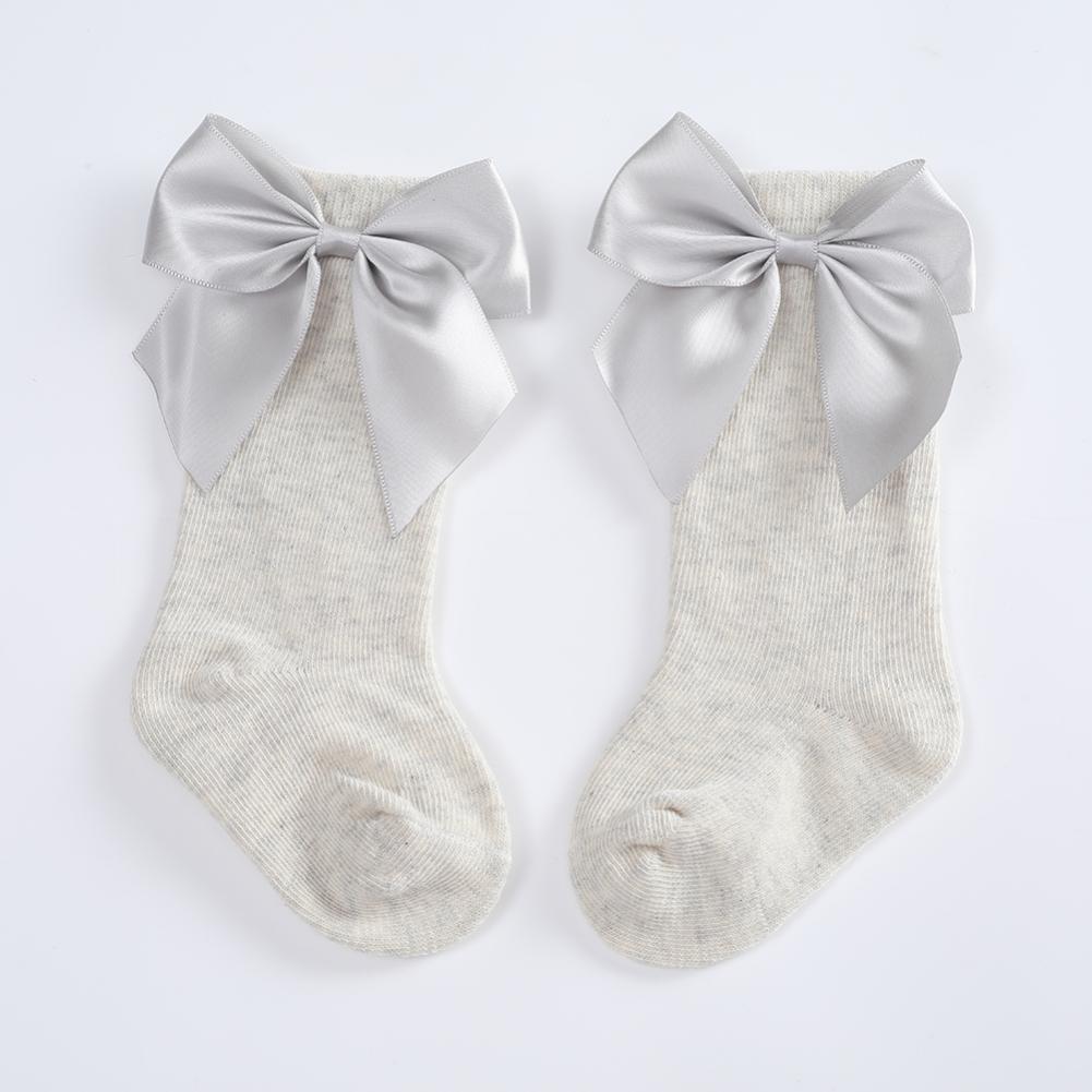 Newborn Baby Girls Big Bow Long Socks Cotton Cute Socks Kid Spring Clothing Unisex Toddlers Soft Cotton Socks 0-3Years
