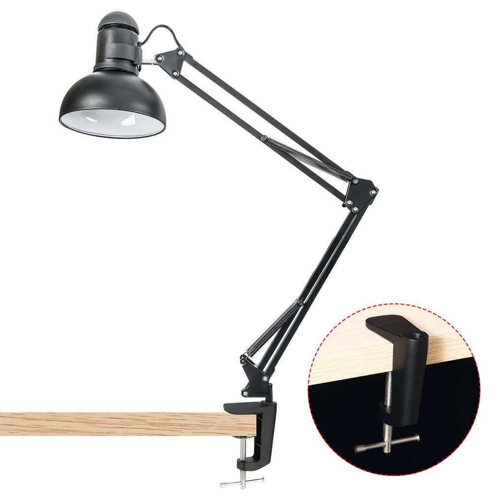PATIKIL Universal Desk Table Mount Clamp with Adjustable Screws for Hole Microphone Lamp White C-Shaped 7mm/12mm Diameter, Arm, Stand,