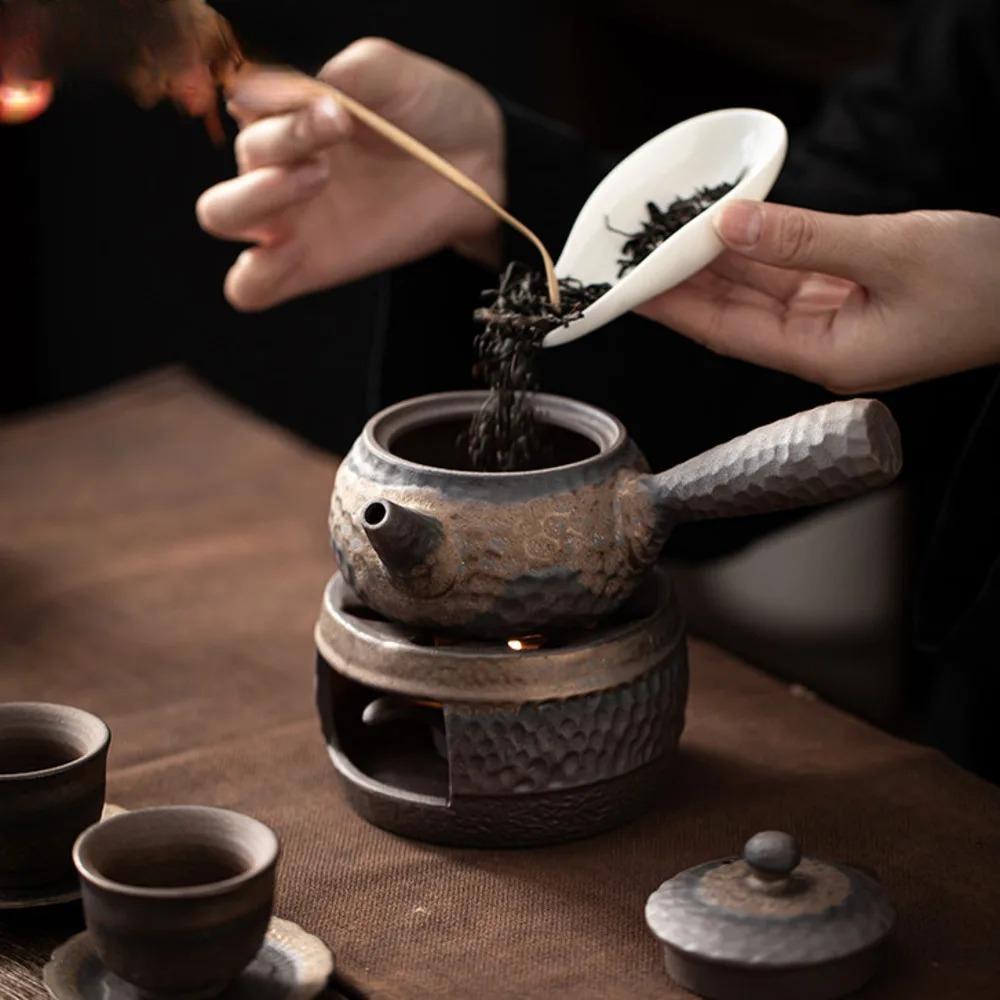200ml Japanse Vergulde IJzergeglazuurde Theepot Massief Houten Handvat Filter Theepot Retro Aardewerk Theemaker Chinese Cha Thee Set Accessoires