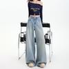 Spring Summer Trendy Comfy Lyocell Tencel Cotton Relaxed Wide Leg Denim Floor Pants Women Casual Pants Oversize Denim Trousers
