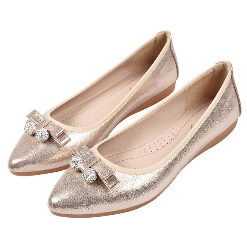 Women Foldable Ballet Flats Portable Travel Fold up Shoes Woman Round Toe Bowknot Slip On Casual Shoes for Spring Autumn WSH2476