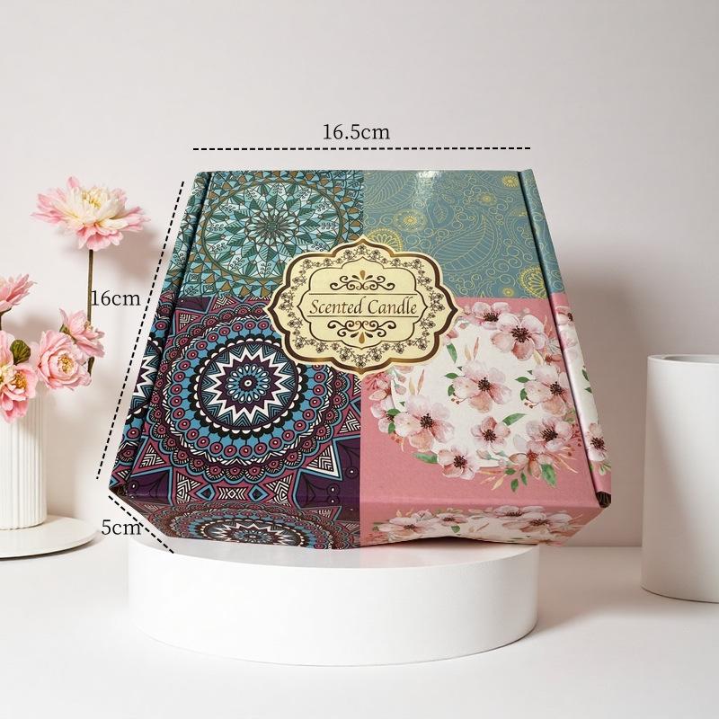 Scented Candle Tin with Dried Flowers - Long-Lasting, Romantic Fragrance for Bedroom & Home Odor Removal