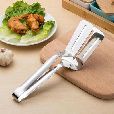 Kitchen Utensil - Stainless Steel - Multifunctional Frying Tongs - 28 Cm - Contemporary Design - 2-in-1