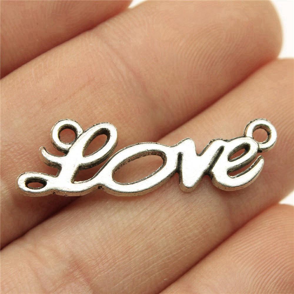 Letter Plate Connectors Alphabet A-Z Antique Bronze Zinc Alloy Jewelry Making Craft Parts DIY Connect Parts