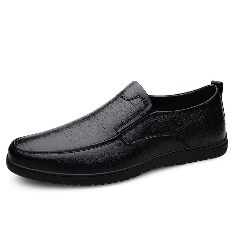 Men's Cowhide Loafers - Slip-on Driving Casual Business Formal Leather Shoes for Spring & Autumn