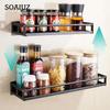 Kitchen Organizer Wall Mount Bracket Holder Wall Storage Shelf for Spice Jar Rack Cabinet Shelves Kitchen Gadgets Supplies